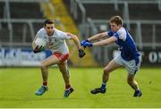 29 October 2017; Conor Murray of Lamh Dhearg in action against Robert Maloney Derham of Cavan Gaels during the AIB Ulster GAA Football Senior Club Championship Quarter-Final match between Cavan Gaels and Lamh Dhearg at Kingspan Breffni in Cavan. Photo by Oliver McVeigh/Sportsfile