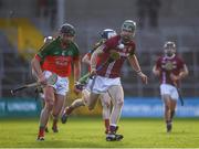 29 October 2017; Shane Stapleton of Dicksboro in action against Jackie Tyrell of James Stephens during the Kilkenny County Senior Hurling Championship Final match between Dicksboro and James Stephens at Nowlan Park in Kilkenny. Photo by Ray McManus/Sportsfile