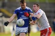 29 October 2017; Michael Lyng of Cavan Gaels in action against Michael Herron of Lamh Dhearg during the AIB Ulster GAA Football Senior Club Championship Quarter-Final match between Cavan Gaels and Lamh Dhearg at Kingspan Breffni in Cavan. Photo by Oliver McVeigh/Sportsfile