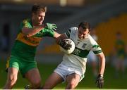 29 October 2017; Gareth Dillon of Portlaoise in action against Alan McNamee of Rhode during the AIB Leinster GAA Football Senior Club Championship First Round match between Rhode and Portlaoise at Bord na Mona O'Connor Park in Tullamore, Co Offaly. Photo by Matt Browne/Sportsfile