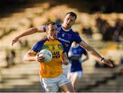 29 October 2017; Ciaran McGinley of Kilcar in action against Frank Caulfield of Scotstown during the AIB Ulster GAA Football Senior Club Championship Quarter-Final match between Scotstown and Kilcar at St Tiernach's Park, Clones in Monaghan. Photo by Philip Fitzpatrick/Sportsfile