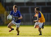 29 October 2017; Conor McCarthy of Scotstown in action against Barry McGinley of Kilcar during the AIB Ulster GAA Football Senior Club Championship Quarter-Final match between Scotstown and Kilcar at St Tiernach's Park, Clones in Monaghan. Photo by Philip Fitzpatrick/Sportsfile