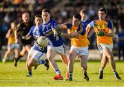 29 October 2017; Sean Mohan of Scotstown in action against Pauric Carr of Kilcar during the AIB Ulster GAA Football Senior Club Championship Quarter-Final match between Scotstown and Kilcar at St Tiernach's Park, Clones in Monaghan. Photo by Philip Fitzpatrick/Sportsfile