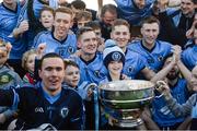 29 October 2017; Simonstown Gaels players and supporters celebrate with the Keegan Cup after the Meath County Senior Football Championship Final match between Simonstown Gaels and Summerhill at Páirc Tailteann, Navan in Co Meath. Photo by Piaras Ó Mídheach/Sportsfile