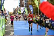 29 October 2017; Rob Pearson finishes the SSE Airtricity Dublin Marathon 2017 in Dublin City. 20,000 runners took to the Fitzwilliam Square start line to participate in the 38th running of the SSE Airtricity Dublin Marathon, making it the fifth largest marathon in Europe. Photo by Cody Glenn/Sportsfile