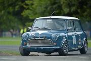 19 August 2012; Conor O'Brien, 1966 Morris Mini Cooper, in action in the Historic Racing Cars race. Phoenix Park Motor Races, Phoenix Park, Dublin. Picture credit: Barry Cregg / SPORTSFILE