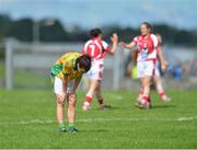 25 August 2012; A dejected Aoife Waters, Donegal, after the game. TG4 All-Ireland Ladies Football Senior Championship Quarter-Final, Cork v Donegal, Dr. Hyde Park, Co. Roscommon. Picture credit: Barry Cregg / SPORTSFILE