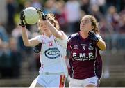 25 August 2012; Julie Dennehy, Cork, in action against Megan Heneghan, Galway. All Ireland U16 ‘A’ Championship Final, Cork v Galway, MacDonagh Park, Nenagh, Co. Tipperary. Picture credit: Matt Browne / SPORTSFILE