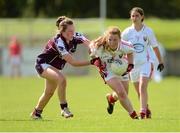 25 August 2012; Ailbhe Dowling, Cork, in action against Megan Glynn, Galway. All Ireland U16 ‘A’ Championship Final, Cork v Galway, MacDonagh Park, Nenagh, Co. Tipperary. Picture credit: Matt Browne / SPORTSFILE