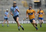 12 August 2012; Paul Winters, Dublin, in action against Eoin Quirke, Clare. Electric Ireland GAA Hurling All-Ireland Minor Championship Semi-Final, Clare v Dublin, Croke Park, Dublin. Picture credit: Brian Lawless / SPORTSFILE