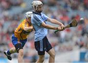 12 August 2012; Sean Treacy, Dublin, in action against Conor Cleary, Clare. Electric Ireland GAA Hurling All-Ireland Minor Championship Semi-Final, Clare v Dublin, Croke Park, Dublin. Picture credit: Brian Lawless / SPORTSFILE