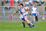25 August 2012; Cathriona McConnell, Monaghan, in action against Noelle Tierney, Mayo. TG4 All-Ireland Ladies Football Senior Championship Quarter-Final, Mayo v Monaghan, Dr. Hyde Park, Co. Roscommon. Picture credit: Barry Cregg / SPORTSFILE