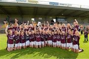25 August 2012; Galway captain Eimile Gavin lifts the cup as her team-mates celebrate. All Ireland U16 ‘A’ Championship Final, Cork v Galway, MacDonagh Park, Nenagh, Co. Tipperary. Picture credit: Matt Browne / SPORTSFILE
