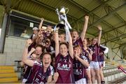 25 August 2012; Galway captain Eimile Gavin lifts the cup as her team-mates celebrate. All Ireland U16 ‘A’ Championship Final, Cork v Galway, MacDonagh Park, Nenagh, Co. Tipperary. Picture credit: Matt Browne / SPORTSFILE