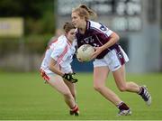 25 August 2012; Aoibhinn Joyce, Galway, in action against Marie Ambrose, Cork. All Ireland U16 ‘A’ Championship Final, Cork v Galway, MacDonagh Park, Nenagh, Co. Tipperary. Picture credit: Matt Browne / SPORTSFILE