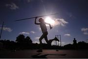 26 August 2012; Grace Casey, from Caragh, Co. Kildare, competing in the Girl's U-16 Javelin event. Community Games National Finals Weekend, Athlone, Co. Westmeath. Picture credit: David Maher / SPORTSFILE