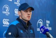 30 October 2017; Leinster backs coach Girvan Dempsey in attendance during Leinster Rugby Squad Press Conference at UCD, Belfield in Dublin. Photo by Matt Browne/Sportsfile