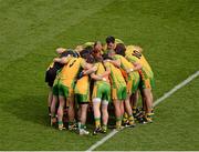 26 August 2012; The Donegal team huddle before the game. GAA Football All-Ireland Senior Championship Semi-Final, Cork v Donegal, Croke Park, Dublin. Picture credit: Dáire Brennan / SPORTSFILE