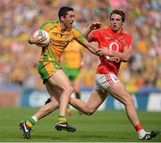 26 August 2012; Rory Kavanagh, Donegal, in action against Aidan Walsh, Cork. GAA Football All-Ireland Senior Championship Semi-Final, Cork v Donegal, Croke Park, Dublin. Picture credit: Oliver McVeigh / SPORTSFILE
