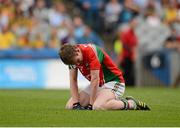 26 August 2012; A dejected Seán Moran, Mayo, after the game. Electric Ireland GAA Football All-Ireland Minor Championship Semi-Final, Meath v Mayo, Croke Park, Dublin. Picture credit: Dáire Brennan / SPORTSFILE