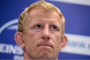 27 August 2012; Leinster's Leo Cullen during a press conference ahead of their Celtic League Round 1 match against Scarlets on Saturday, September 1st. Thornfields, UCD, Belfield, Dublin. Picture credit: Pat Murphy / SPORTSFILE