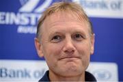 27 August 2012; Leinster Head Coach Joe Schmidt during a press conference ahead of their Celtic League Round 1 match against Scarlets on Saturday, September 1st. Thornfields, UCD, Belfield, Dublin. Picture credit: Pat Murphy / SPORTSFILE