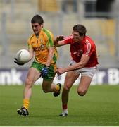 26 August 2012; Paddy McGrath, Donegal, in action against Aidan Walsh, Cork. GAA Football All-Ireland Senior Championship Semi-Final, Cork v Donegal, Croke Park, Dublin. Picture credit: Oliver McVeigh / SPORTSFILE