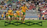 26 August 2012; The Donegal squad run out to get their picture taken. GAA Football All-Ireland Senior Championship Semi-Final, Cork v Donegal, Croke Park, Dublin. Picture credit: Oliver McVeigh / SPORTSFILE