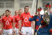 26 August 2012; Graham Canty, Cork, leading his team in the parade. GAA Football All-Ireland Senior Championship Semi-Final, Cork v Donegal, Croke Park, Dublin. Picture credit: Oliver McVeigh / SPORTSFILE