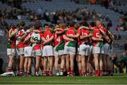 26 August 2012; The Mayo team huddle before the start of the game. Electric Ireland GAA Football All-Ireland Minor Championship Semi-Final, Meath v Mayo, Croke Park, Dublin. Picture credit: Tomas Greally / SPORTSFILE