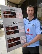 30 August 2012; Predicting the scores at the Vodafone GAA All-Ireland Football Semi-Final Press Conference ahead of Sunday's clash between Dublin and Mayo is former Dublin star Ray Cosgrove who was joined by Ciarán McDonald, Mayo, for the event. Flannery's Dublin, Camden Street, Dublin. Picture credit: Ray McManus / SPORTSFILE