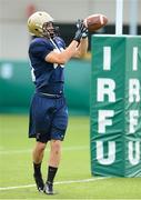 30 August 2012; Navy wide receiver James King during practice ahead of the 2012 Emerald Isle Classic against Notre Dame on Saturday. Navy Practice Session, Lansdowne Rugby Club, Lansdowne Road, Dublin. Picture credit: Brendan Moran / SPORTSFILE