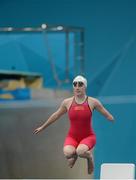 30 August 2012; Ireland's Ellen Keane, from Clontarf, Dublin, prepares for her final of the women's 100m butterfly - S9. Keane finished 7th overall in a time of 1:14.04. London 2012 Paralympic Games, Swimming, Aquatics Centre, Olympic Park, Stratford, London, England. Picture credit: Brian Lawless / SPORTSFILE