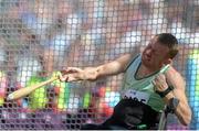 31 August 2012; Ireland's John McCarthy, from Dunmanway, Co. Cork, competes in the club throw - F51 final. London 2012 Paralympic Games, Athletics, Olympic Stadium, Olympic Park, Stratford, London, England. Picture credit: Brian Lawless / SPORTSFILE