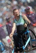 31 August 2012; Ireland's John McCarthy, from Dunmanway, Co. Cork, composes himself during the club throw - F51 final. London 2012 Paralympic Games, Athletics, Olympic Stadium, Olympic Park, Stratford, London, England. Picture credit: Brian Lawless / SPORTSFILE