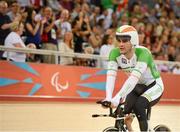 31 August 2012; Ireland's Colin Lynch, from Macclesfield, England, after the men's individual C2 pursuit bronze medal final. London 2012 Paralympic Games, Cycling, Velodrome, Olympic Park, Stratford, London, England. Picture credit: Brian Lawless / SPORTSFILE