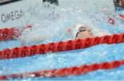 31 August 2012; Ireland's Laurence McGivern, from Rostrevor, Co. Down, competes in the men's 100m backstroke - S9 final. London 2012 Paralympic Games, Swimming, Aquatics Centre, Olympic Park, Stratford, London, England. Picture credit: Brian Lawless / SPORTSFILE