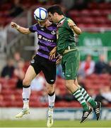 31 August 2012; Kevin Murray, Cork City, in action against Ciaran Kilduff, Shamrock Rovers. Airtricity League Premier Division, Cork City v Shamrock Rovers, Turners Cross, Co. Cork. Picture credit: David Maher / SPORTSFILE