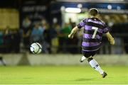 31 August 2012; Gary McCabe, Shamrock Rovers, shoots to score his side's second goal. Airtricity League Premier Division, Cork City v Shamrock Rovers, Turners Cross, Co. Cork. Picture credit: David Maher / SPORTSFILE