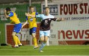 31 August 2012; John Sullivan, Drogheda United, celebrates after scoring his side's third goal. Airtricity League Premier Division, Drogheda United v Dundalk, Hunky Dorys Park, Drogheda, Co. Louth. Photo by Sportsfile