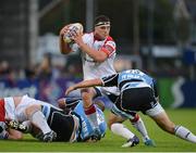 31 August 2012; Rob Herring, Ulster, is tackled by Alex Dunbar, Glasgow Warriors. Cletic League, Round 1, Ulster v Glasgow Warriors, Ravenhill Park, Belfast, Co. Antrim. Picture credit: Oliver McVeigh / SPORTSFILE