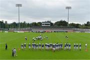 31 August 2012; A general view of a play during the game. Global Ireland Football Tournament 2012, Kent School, Northwestern Connecticut v National School of American Football, Ireland/UK. Parnell Park, Dublin. Picture credit: Brendan Moran / SPORTSFILE
