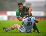 1 September 2012; Rodney Ah You, Connacht, in action against Lou Reed, Cardiff Blues. Celtic League, Round 1, Connacht v Cardiff Blues, The Sportsground, College Road, Galway. Picture credit: Barry Cregg / SPORTSFILE