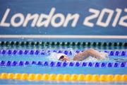 1 September 2012; Ireland's James Scully, from Ratoath, Co. Meath, competes in the men's 200m freestyle - S5 final. London 2012 Paralympic Games, Swimming, Aquatics Centre, Olympic Park, Stratford, London, England. Picture credit: Ian MacNicol / SPORTSFILE