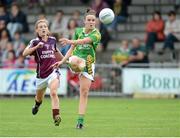1 September 2012; Louise Galvin, Kerry, in action against Sinead Burke, Galway. TG4 All-Ireland Ladies Football Senior Championship Semi-Final, Kerry v Galway, St. Brendan’s Park, Birr, Co. Offaly. Matt Browne / SPORTSFILE
