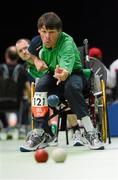 2 September 2012; Ireland's Gabriel Shelly, from Kilkenny, competes in the boccia mixed team BC1-2 against Brazil. Ireland lost 11-2. London 2012 Paralympic Games, Boccia, ExCeL Arena, Royal Victoria Dock, London, England. Picture credit: Brian Lawless / SPORTSFILE