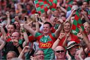 2 September 2012;  Mayo supporters celebrate at the end of the game. GAA Football All-Ireland Senior Championship Semi-Final, Dublin v Mayo, Croke Park, Dublin. Picture credit: David Maher / SPORTSFILE