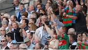 2 September 2012; An Taoiseach Enda Kenny, T.D, celebrates a Mayo score. GAA Football All-Ireland Senior Championship Semi-Final, Dublin v Mayo, Croke Park, Dublin. Picture credit: Stephen McCarthy / SPORTSFILE