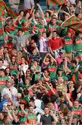 2 September 2012; Mayo supporters, in the Cusack Stand, celebrate victory. GAA Football All-Ireland Senior Championship Semi-Final, Dublin v Mayo, Croke Park, Dublin. Picture credit: Ray McManus / SPORTSFILE