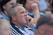2 September 2012; A Dublin supporter looks on late in the game. GAA Football All-Ireland Senior Championship Semi-Final, Dublin v Mayo, Croke Park, Dublin. Picture credit: Brendan Moran / SPORTSFILE